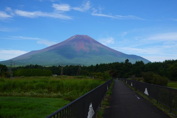 桂川沿いから富士山アップ