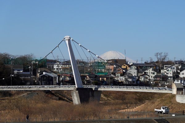 境川遊水地公園からの富士山