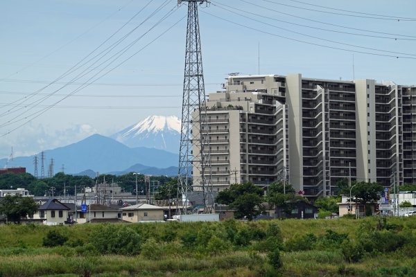 多摩川左岸からの富士山(3)