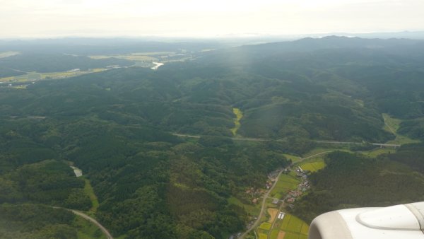 JAL161便：秋田空港進入路