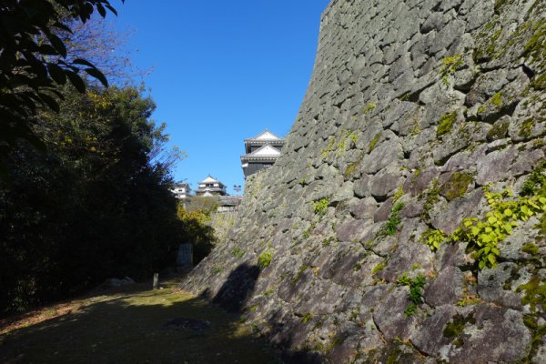 松山城：石垣と天守