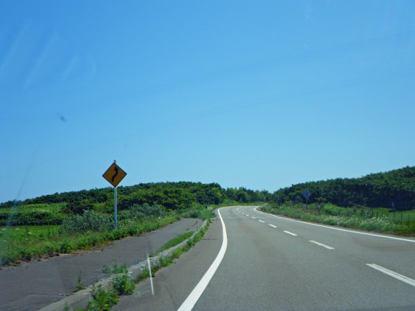 道道34号線：百人浜の近く