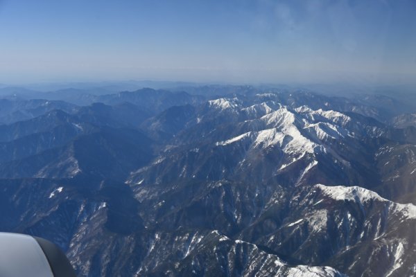JAL201便の機内から：赤石山脈