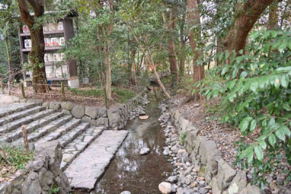 下賀茂神社：糺の森の御手洗川