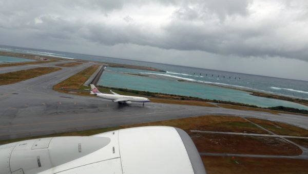 JTA557便の機内から：離陸