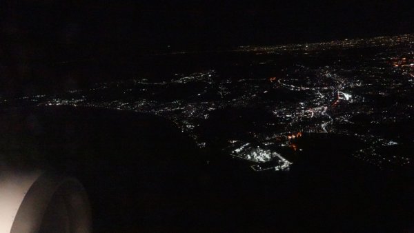 JAL922便の機内から：久里浜