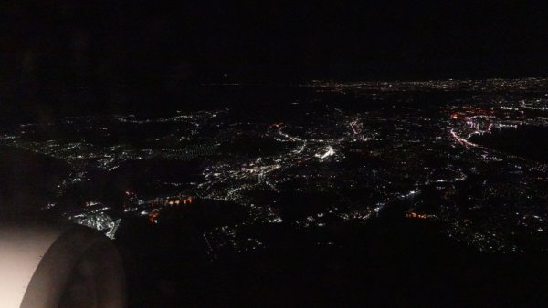 JAL922便の機内から：観音崎