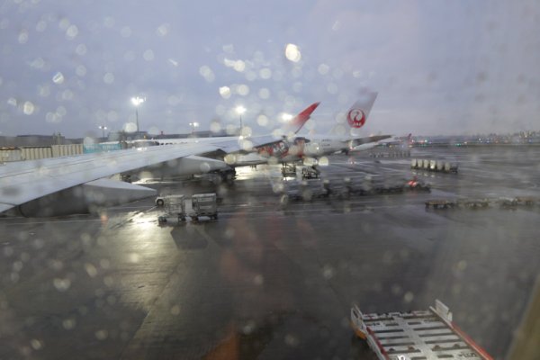 JAL901便の機内にて