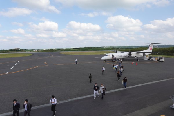 与論空港：展望デッキ