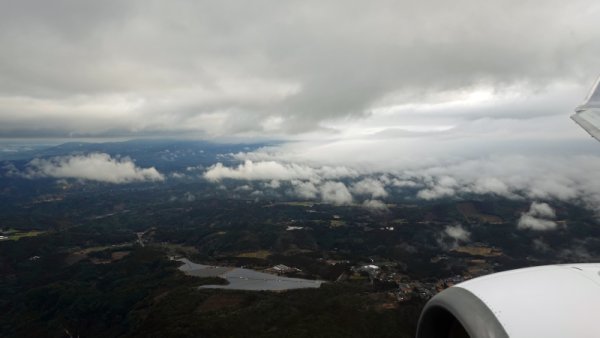 JAL641便：鹿児島空港進入路
