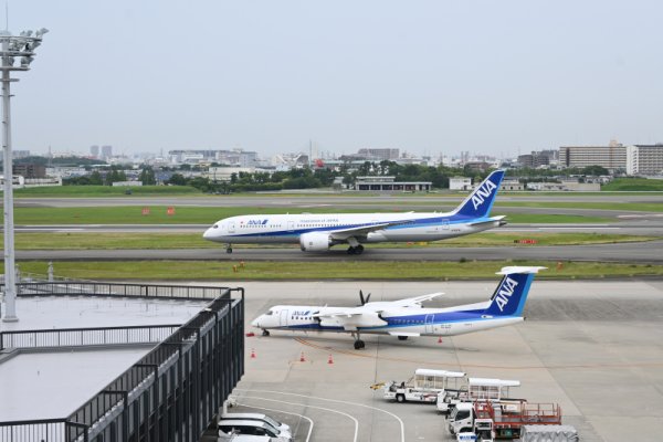伊丹空港：ANAの飛行機
