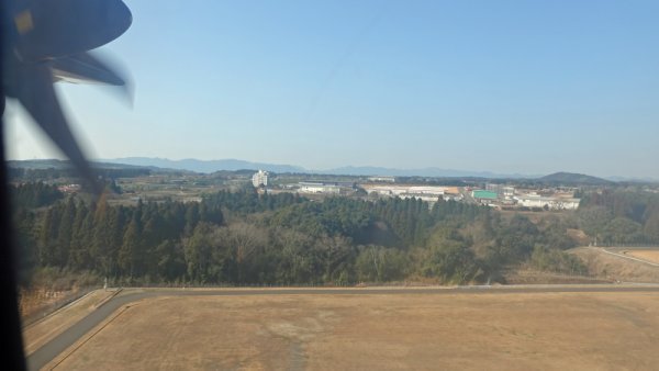 JAL3740便の機内から：空港直前