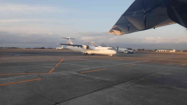 JAL3755便の機内から